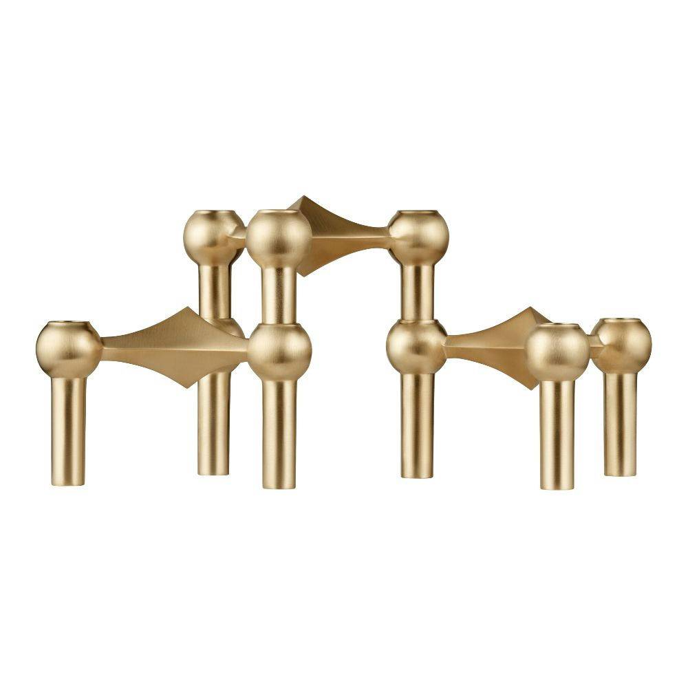 STOFF Nagel Ljusstake  Brushed Brass 3-pack