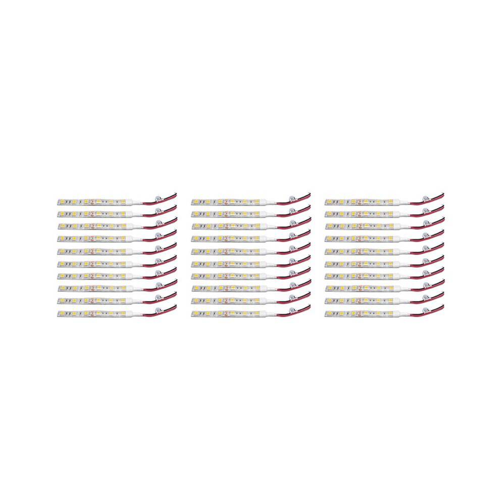 30Pcs 10cm Waterproof Warm White 5050 LEDStrip Lights 12V Caravan Boat Car