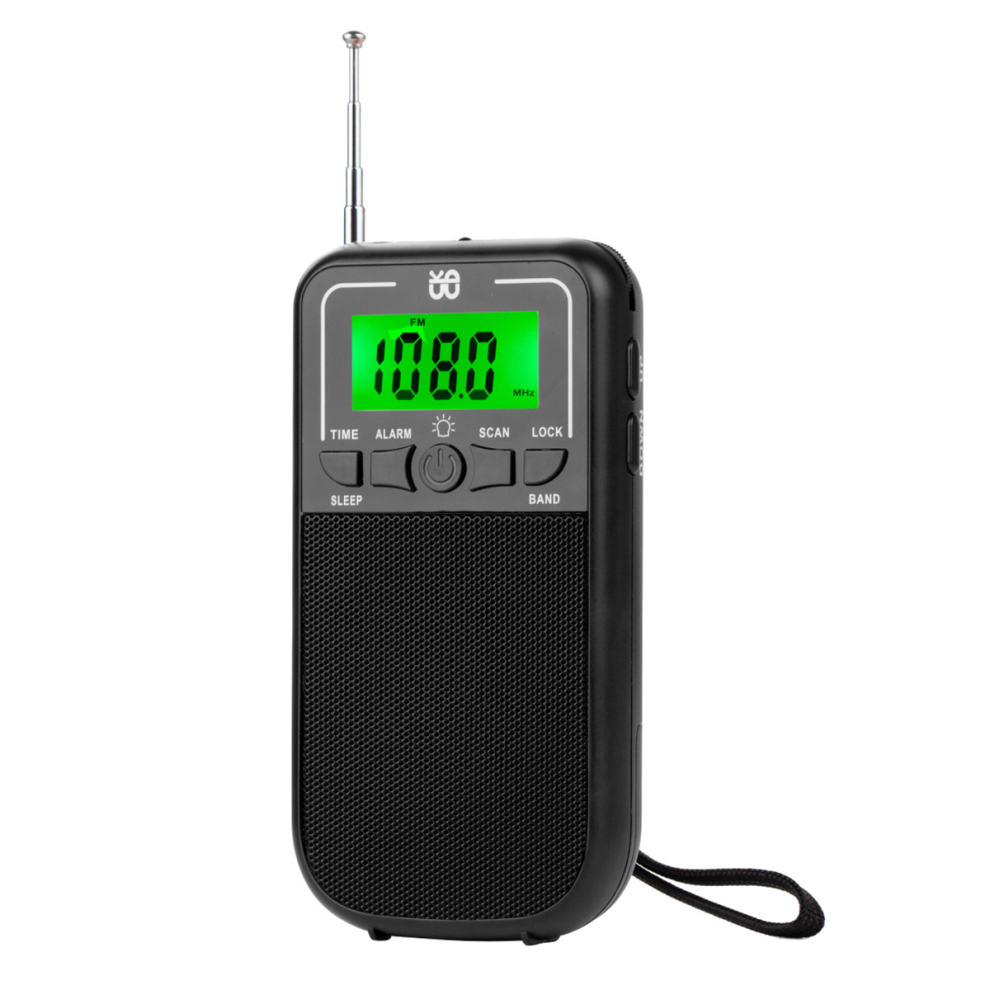 Bærbar AM FM SW-radio, transistorradio med LED-lommelygte, nødsituation
