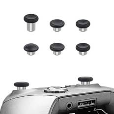 Mcbazel 6 Stück Metall Thumbsticks Magnetic Joysticks Analogsticks für Xbox Elite Serie 2 Controller