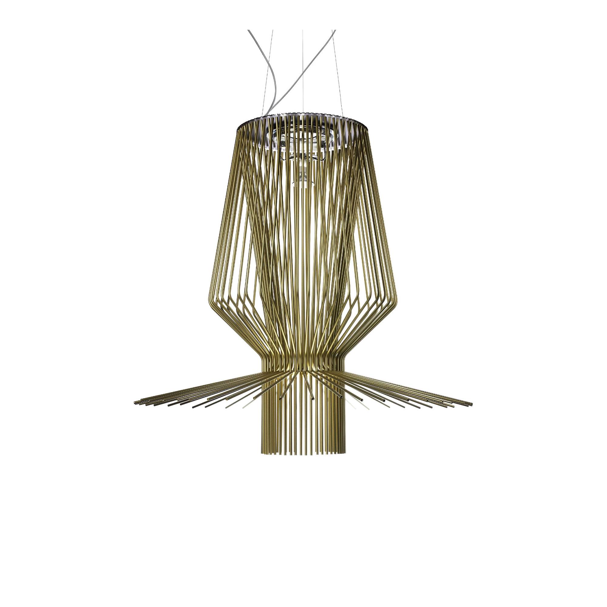 Foscarini - Allegro Assai Pendellampa, Dimbar LED-lampa, Kabel 490 cm - Pendellampor - Atelier Oï - Guld