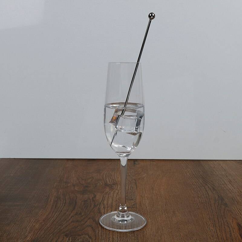 1pc 19cm rostfria mixerstavar för cocktailomrörare för bröllopsfest bar swizzle
