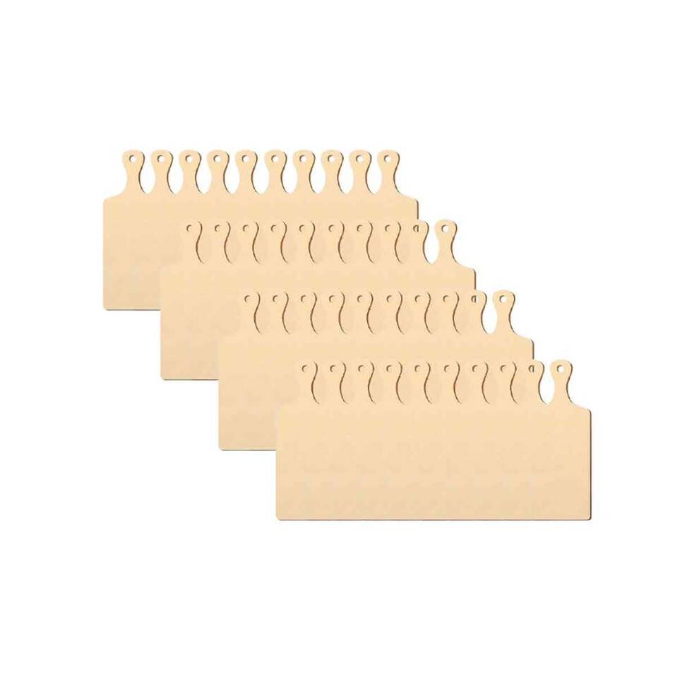 40pcs Wooden Cutting Board with Long Handle, Small Chopping Board Set for Thanksgiving Cheese Charcuterie Serving