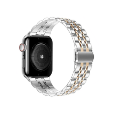 Apple Watch (42/44/SE/45/46/49mm) - Butterfly Stål Urlænke - Sølv/Rose