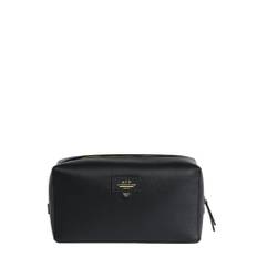 Necessär pomaia grained calf black/contrast stitch