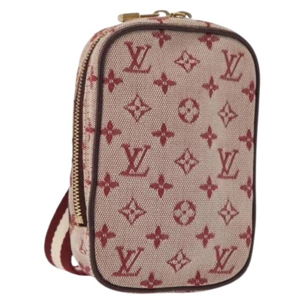 Louis Vuitton Vintage Pre-owned Monogram Mini Canvas Pouch - Vintage - Dame - Rød - ONE SIZE - Uld
