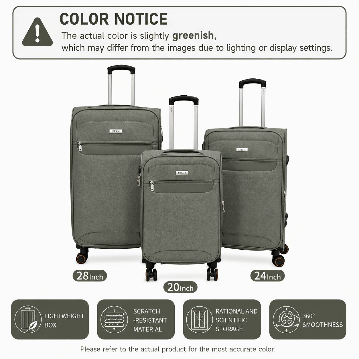3pcs Expandable Fabric Suitcase Set (20/24/28), Trolley Case, Carry-on And , To Luggage Scratches! | Multi-functional Suitcase With Spinner Wheels (easy To Move)