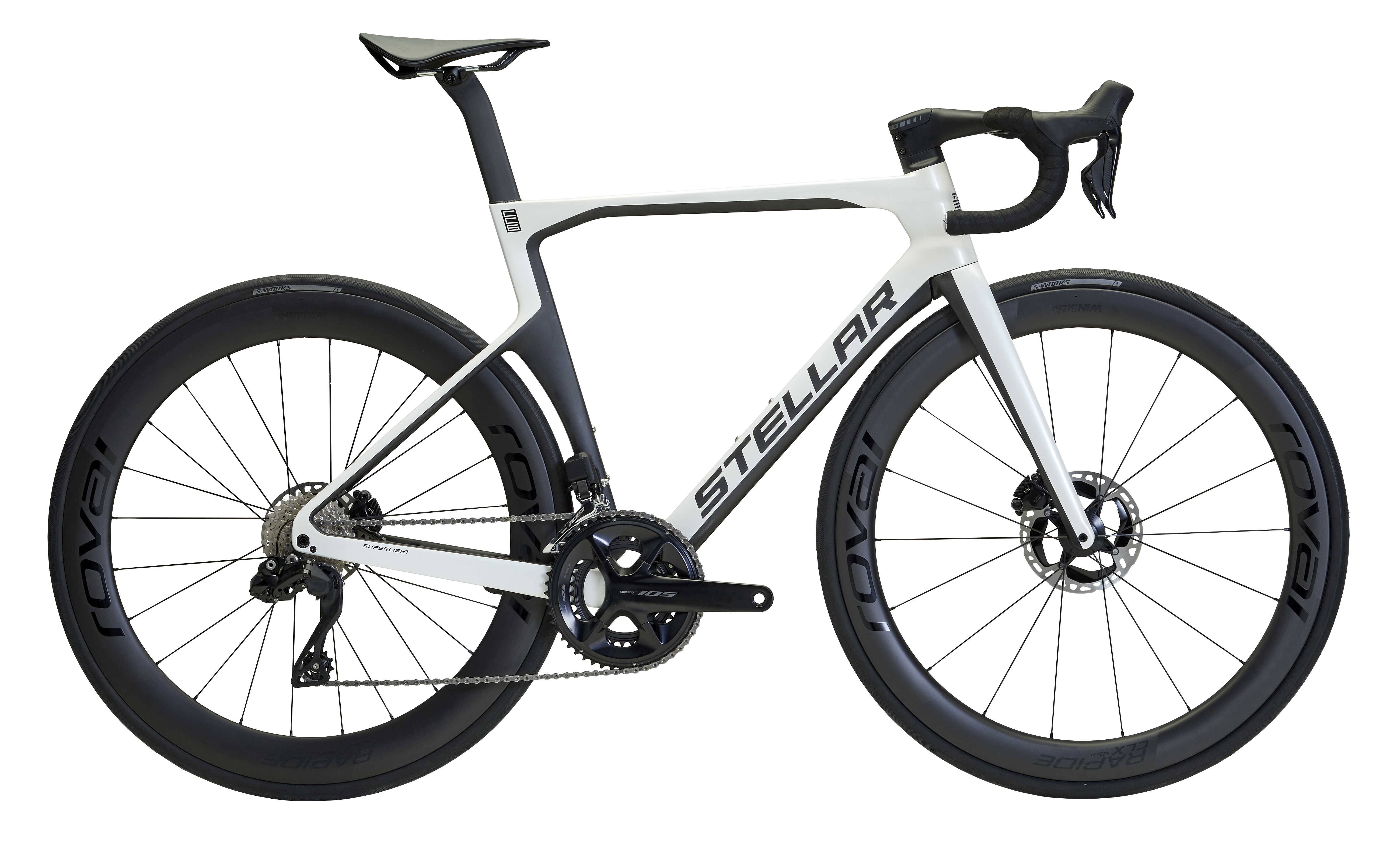 STELLAR - CC6 - Diamond - Aero Racer - Roval Rapide CLX II - 49 cm - white