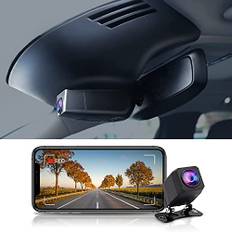 Fitcamx Bilkamera bil Dubbel 2160P+1080P Lämplig för Volvo XC40 and XC40 Recharge P8 (Model B), OEM Dashcam 4K UHD Video WiFi, G-sensor, Loop inspelning, WDR Dash-kamera, Plug & Play, 128GB kort