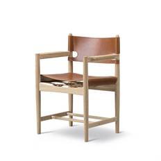 Fredericia Furniture Den spanska Matbord stol 3237/3238 Leather Cognac / Oak Soap