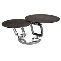 Akante Ozone sofabord (Steel Dark keramik bordplade, Chrome stel)