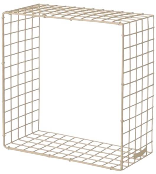 KALAGER Design WIRE SQUARE Hylde 31x31 cm, Creme Beige