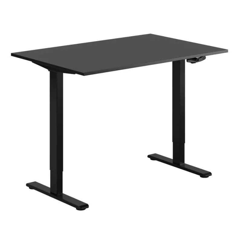 Up & Down Eco skrivbord höj/sänkbart vev - flera storlekar/färgval (140x60 cm, Svart, Svart)
