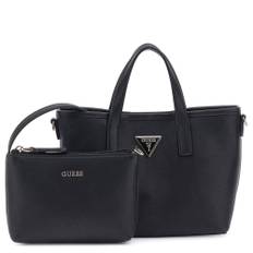 Guess Latona Mini - Henkeltasche mit herausnehmbarer Pouch 21 cm (black)