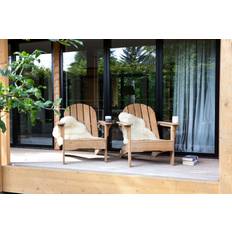 2 x Adirondack stol med skammel | Teak
