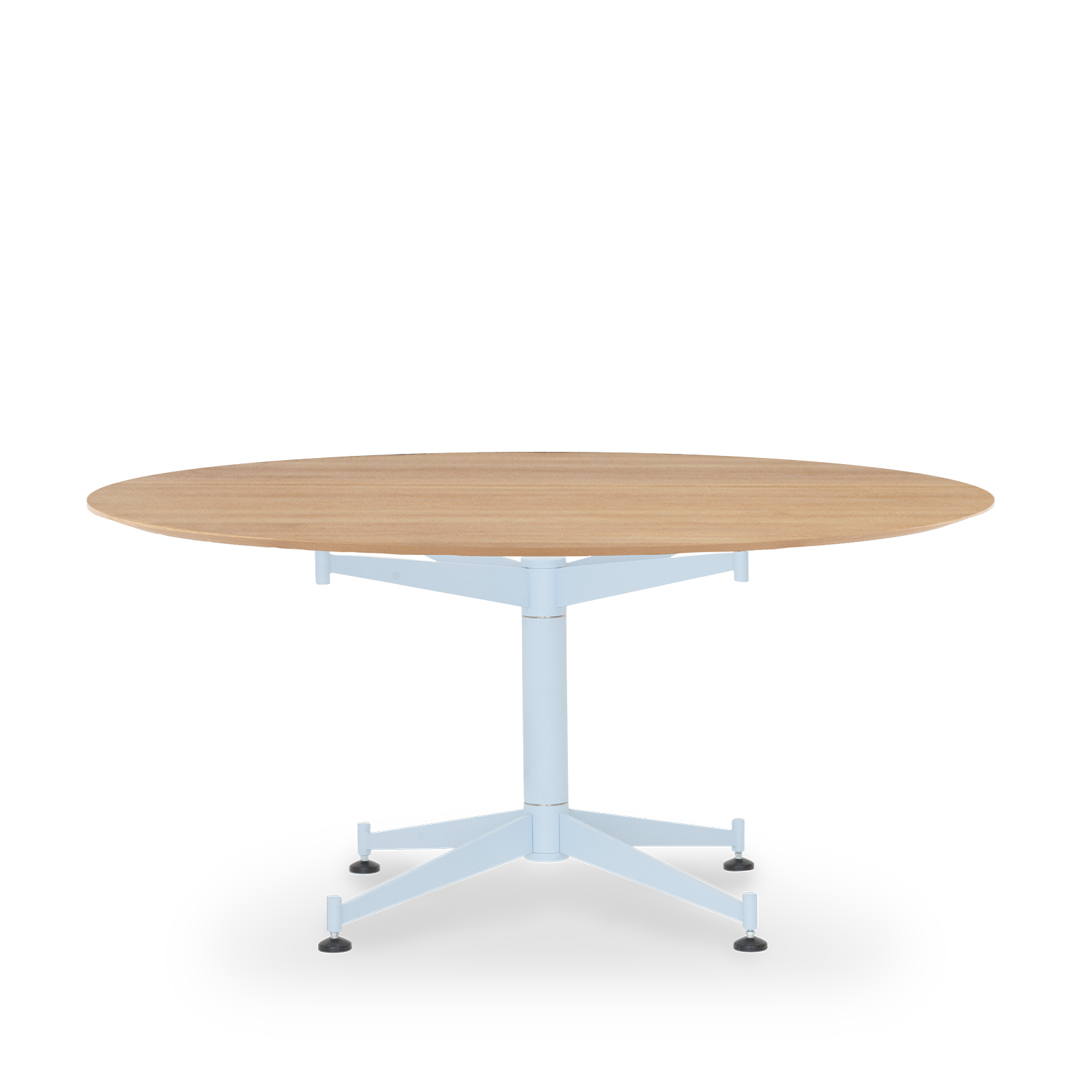 Star Table / Veneer B2B - 73-75 / Ø160 Veneer / Matte lacquered Light cyan