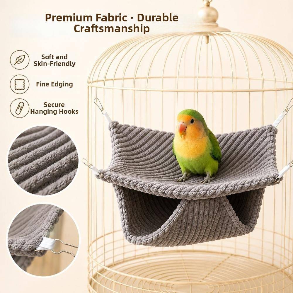 Förtjockad Hängande Sovsäck Mjuk Mysig Dubbelsidig Hamsterh Hammock Papegojbo Husdjurshus