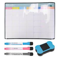 Magnetisk whiteboard kalender skema ugentlig månedlig magnet kalender planlægger tegning køleskab S