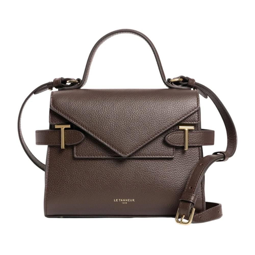 Le Tanneur Emilie Lille Dobbelt Klap Håndtaske - Tasker - Dame - Brun - ONE SIZE - Uld