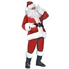 Edhomenn Tomtedräkt för män set jul cosplay kostymer röd jultomtedräkt (01 vit, XXL)