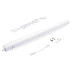 DA LIGHT LED-armatur 14 W 87,5 cm 1250lm 4 000k neutral vit vit superljus skåpbelysning för kök skåp vitriner utdragbar med plug-in system