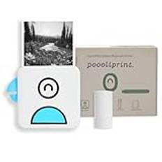 Poooliprint L2 Pocket Printer utan bläck - Mini telefon Bluetooth bärbar Poooli termisk skrivare för iOS + Android, fotoutskrift, etiketter, anteckningar, journallistor (blå)