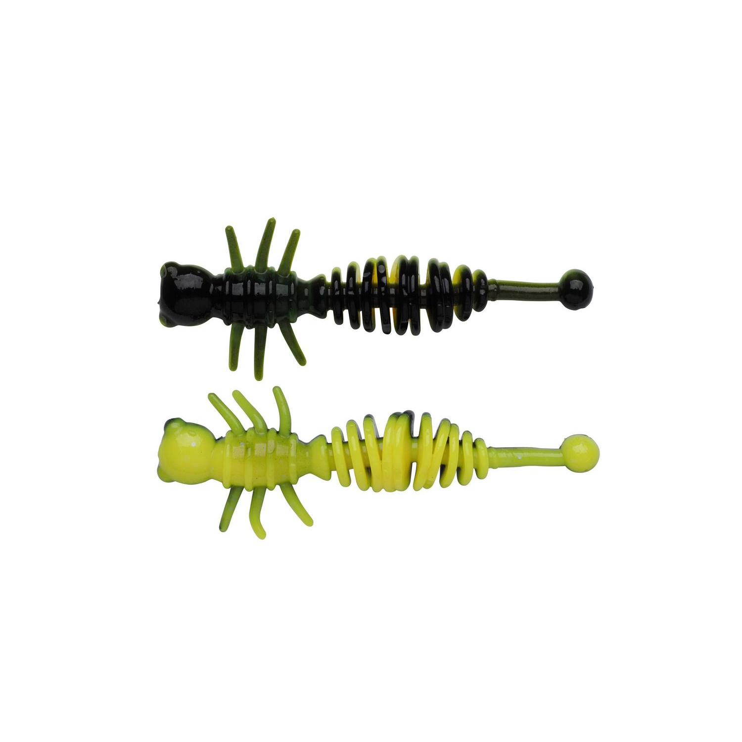 Powerbait Larvae 40mm - Black/Shunshine Yellow.