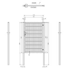 Jima 2D Panelhegnslåger – Galvaniseret – 100cm, 162cm