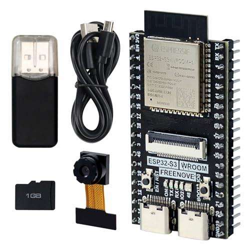Freenove ESP32-S3 ESP32 S3 CAM Board, Dual-core 32-bit 240 MHz Microcontroller, Onboard Camera Wireless, Python C Code, Example Projects Tutorial
