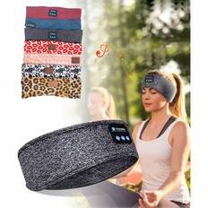 Leopard Sports Pannband Sova Trådlösa Hörlurar True Wireless Earbuds Med Microphone Over Ear Hörlurar För Yoga Träning Sova Löpning Camping Datortelef - Multifärgad (Multi-size)