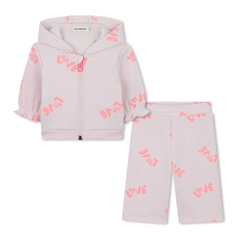 Billieblush Jogging Sæt - Kids - Dame - Lyserød - 80 CM - Uld