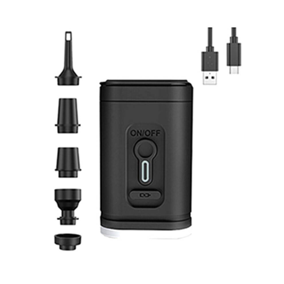 Electric Air Pump with Lights Wireless Air Compressor USB Charging Inflator/Deflator Pumps for Outdoor Camping -A