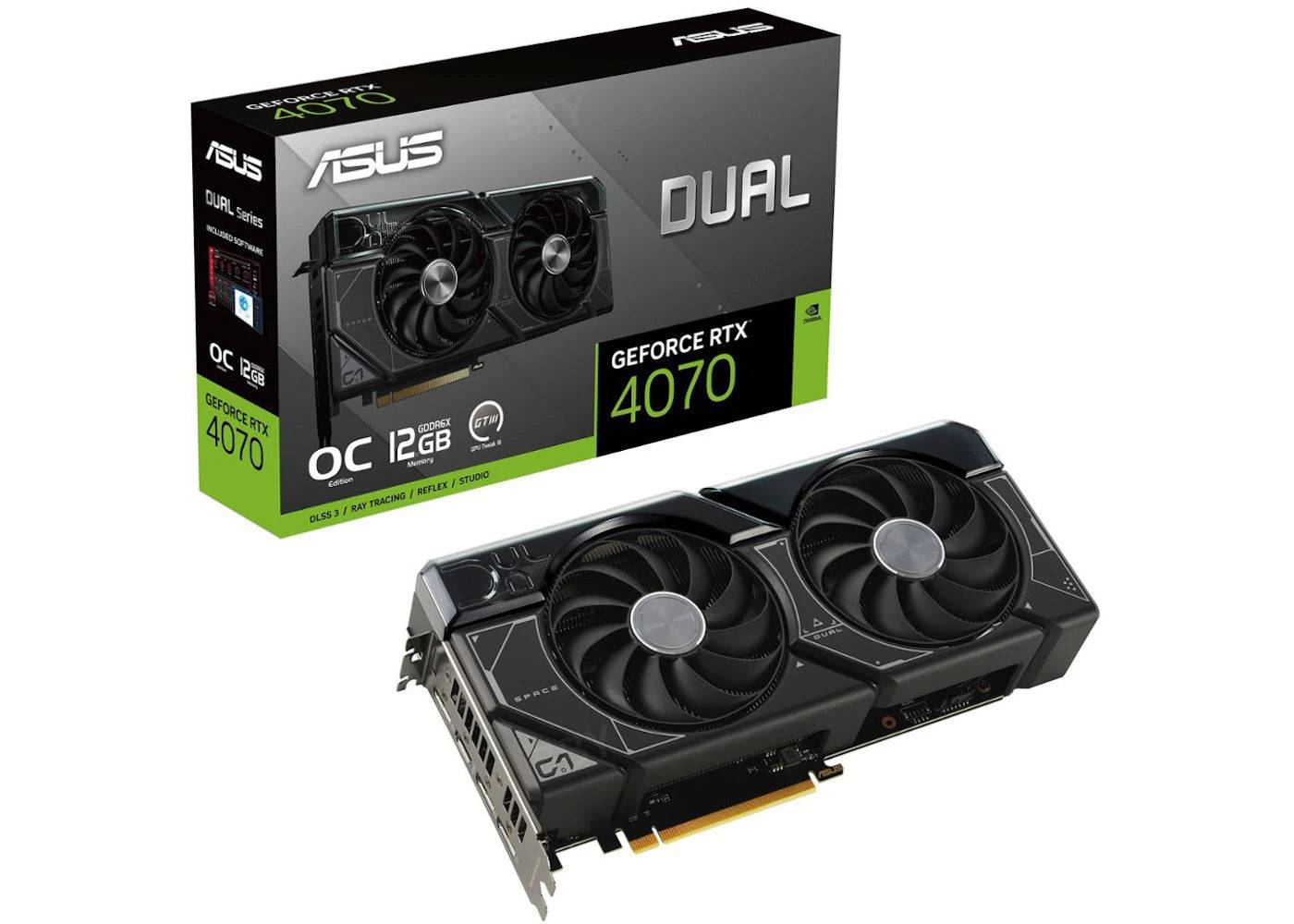NVIDIA ASUS GeForce RTX 4070 OC 12GB Graphics Card DUAL-RTX4070-O12G - One Size (One Size)