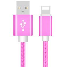 Tygklädd Lightning USB-kabel - Lila - 2 m - lila