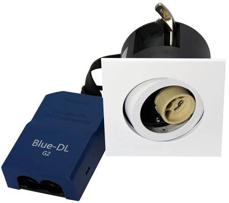 SOLAR LIGHT BLUE-DL 66 G2 FIRKANTET OUT GU10 HVID Easylight.dk