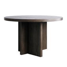Länna Möbler - L.A. Round Dining Table Ø120 Dark Oak - Matbord - Lotta Agaton - Brun - Trä