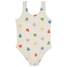 Kuling Milos UV-badedragt Rainbow Hearts 122/128 cm  Hvid  122/128 cm  kvinde