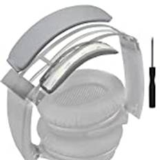SOULWIT ersättnings huvudband set, pannband huvudbygel kudde för Bose QC35 & QuietComfort 35 II (QC35 ii) hörlurar, enkel DIY-installation ersättande Pannbandsplatta Kuddar-Silver