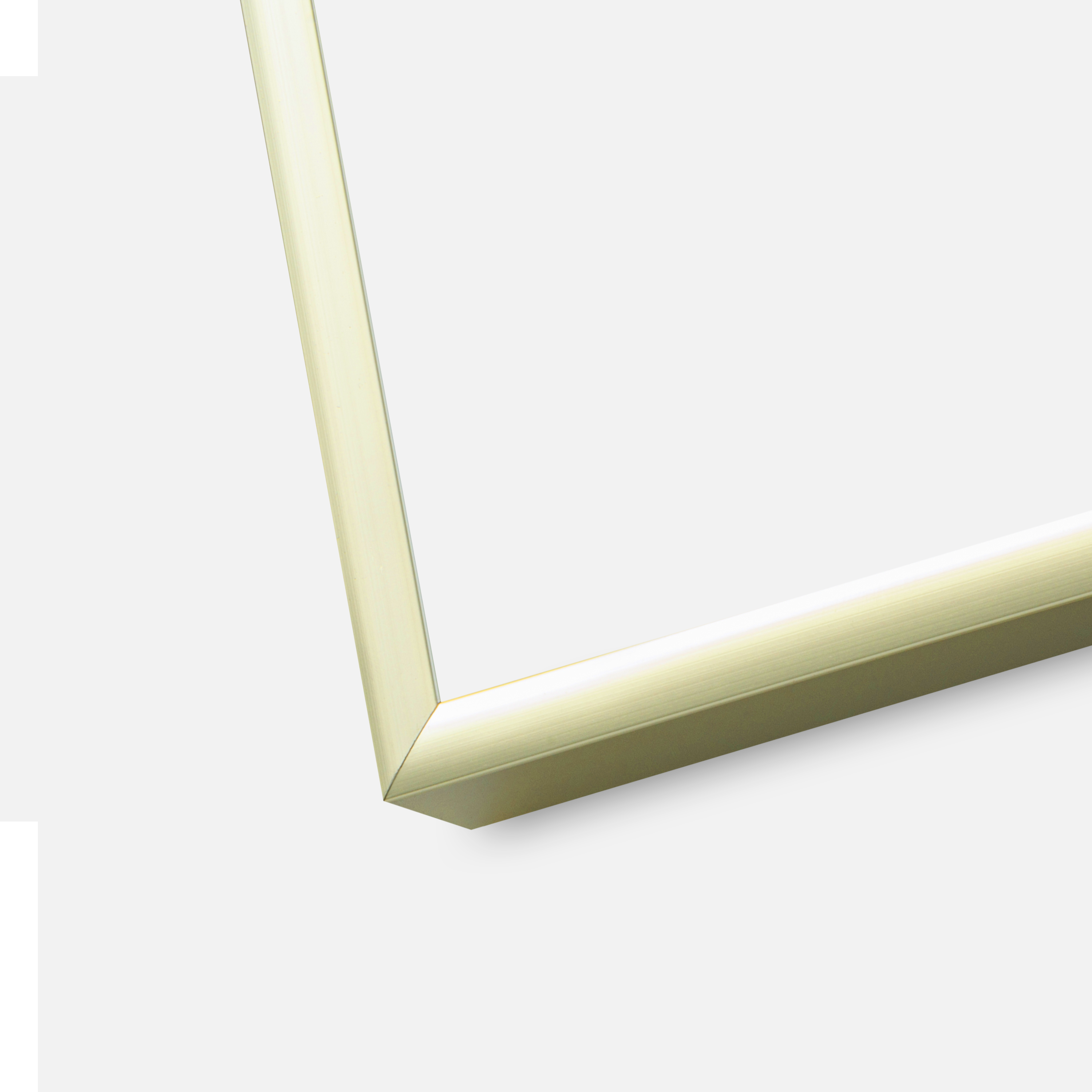 Ram Poster Frame Aluminum Gold 70x100 cm - Passepartout Vit 59,4x84 cm (A1)