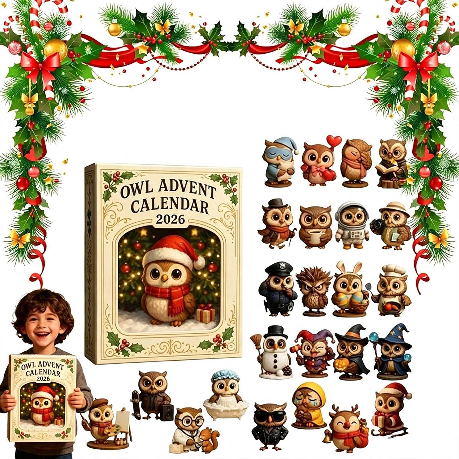 3D -Day Countdown Calendar with Surprise Boxes cm black