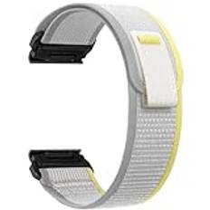 ZoRoll 22 mm QuickFit-armband för Garmin Fenix 7 Pro/Fenix 7/Fenix 6 Pro/Fenix 6/Fenix 5 Plus/Fenix 5, elastiskt ersättningsarmband i nylon med kardborreband för Garmin Epix (2:a gen)/Garmin Epix,