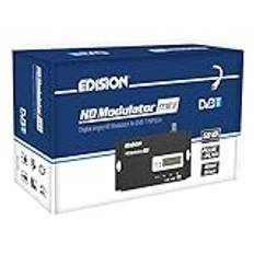 EDISION HDMI-modulator Mini, enkel HDMI till DVB-T MPEG4 RF-modulator, full HD-distribution via koaxial, plug and play, USB Pre-Config-funktion 50ID, snabb konfiguration, ministorlek