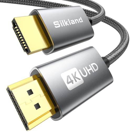 Silkland HDMI Kabel 0.5Meter 4K@60Hz 2K@144Hz, HDMI 2.0 Kabel mit ARC UHD HDR 3D High Speed 18Gbps Ethernet, HDMI Kabel für Soundbar Fernseher Blu-Ray Beamer Laptop TV PS4/PS5 Konsole PC Monitor