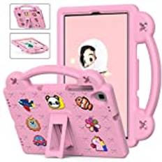 QYiiD Barn Fodral för Lenovo Tab K10 2021/M10 FHD Plus Case 10.3 Tum (2020 2nd Gen), Stötsäker Hela Kroppen Hantera Stativ Tablett Skyddande Case Kids Skal Cover för 10.3" TB-X606F/TB-X606X, Rosa