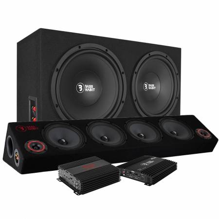 Bass Habit raggarpaket med 8" raggarplanka, baslåda med RA1200W
