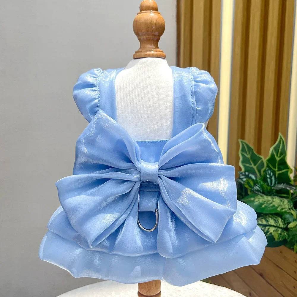 Bowknot Princess Dress for Small Dogs & Cats - Blue / XXL-suit 6-9kg / SPC (XXL-suit 6-9kg)