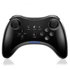 Pro Controller til Wii U, trådløs håndkontrol til Nintendo Wii U Controller Gamepad Joystick Dual Analog Game Controller (sort)