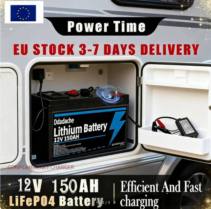 12V 150Ah Lithium LiFeP04 Battery for Solar Charging,Fish Finder Marine Outdoor Camping Off-Grid Applications with USB Port