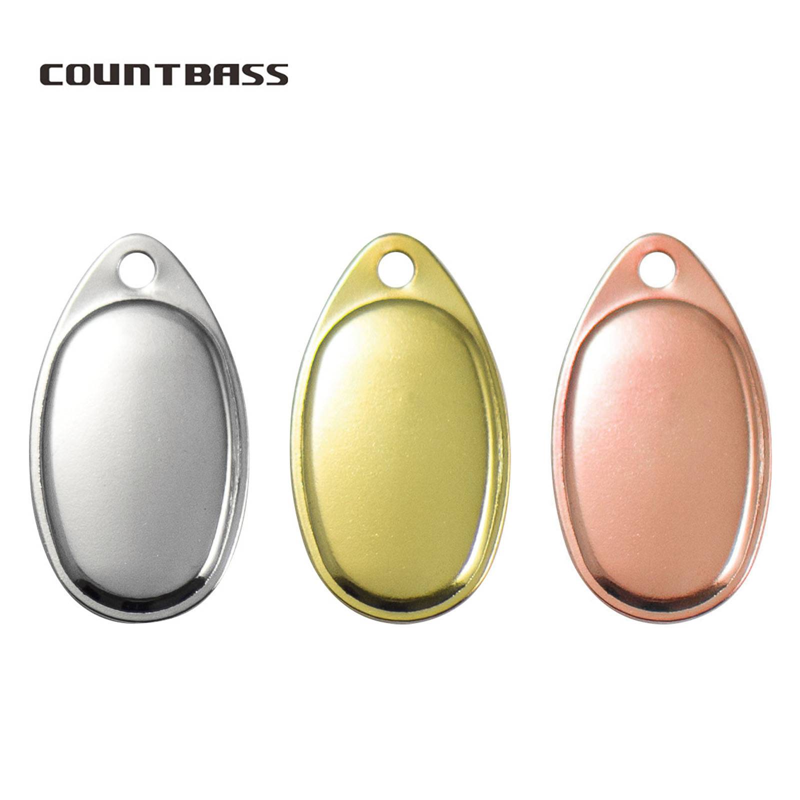COUNTBASS 50pcs Size 0-6 Nickel Plated Steel Smooth French Spinner Blades Nickel Finish, DIY Fishing Lures, Tackle Craft