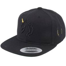 Unicorns - Svart snapback Keps - Kids 3d Black/Gold Unicorn Black Snapback @ Hatstore